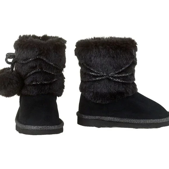 The Children's Place Toddler Girls Chalet Boot Lined Winter Pom-Pom Boot… - Picture 6 of 6